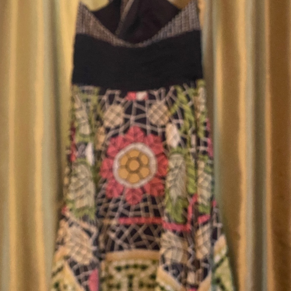 Halter apron dress. Knee length 100%polyester